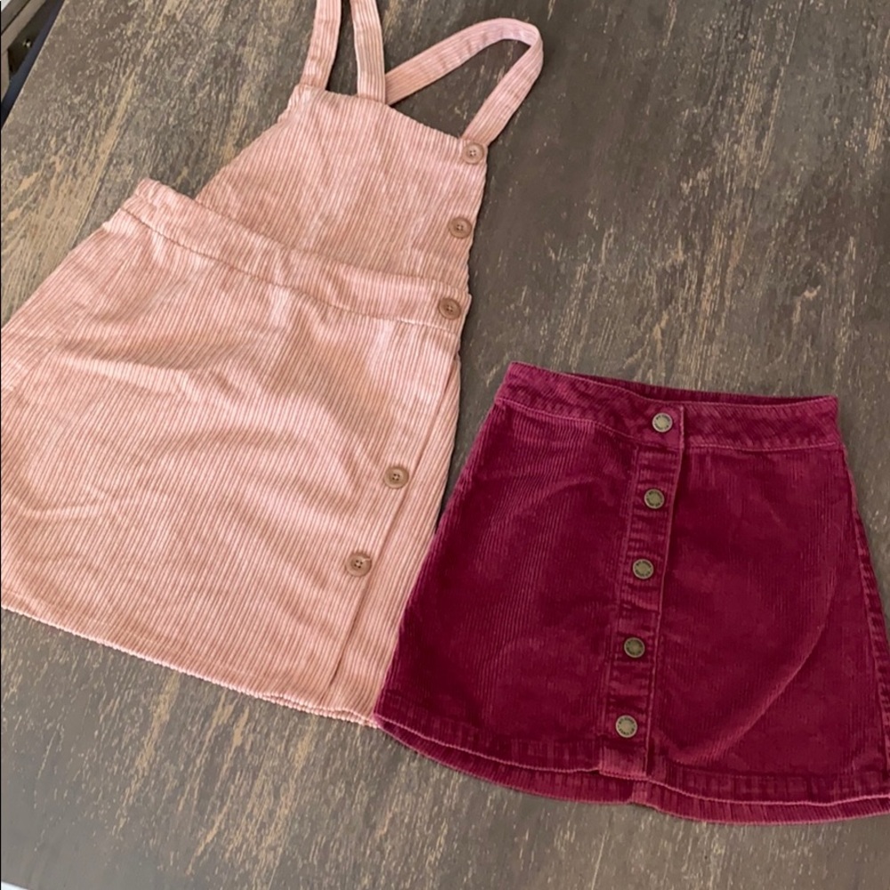 Bundle of 2 girl size 7/8 corduroy skirts